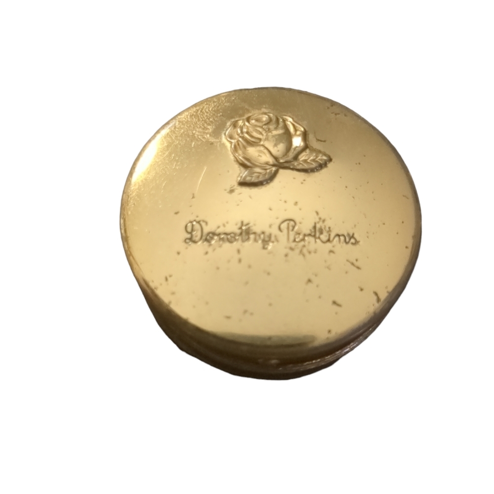 Vintage Goldtone Dorothy Perkins Rouge Compact Tin